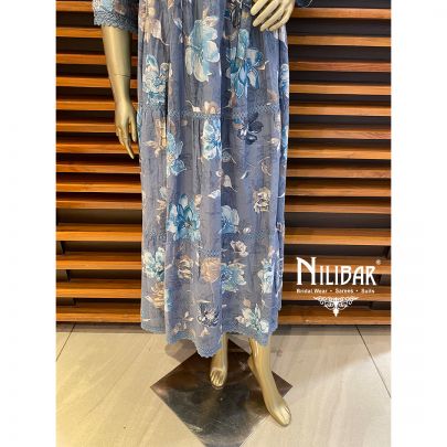 Cloud Blue Cotton Kurti