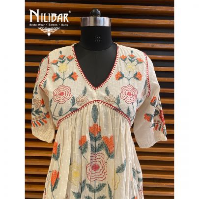 Multicolor Cotton Tunic Short Dress