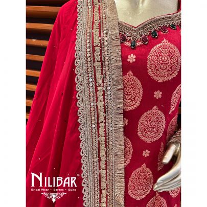 Scarlet Red Crepe Sabyasachi Suit