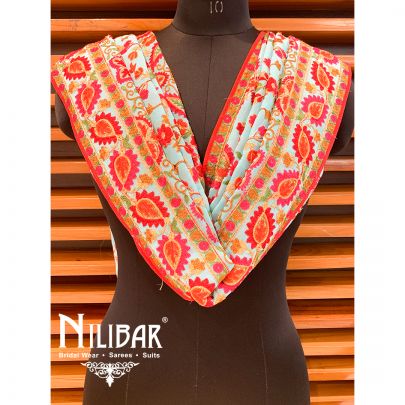 Sky Blue Georgette Beautiful Phulkari