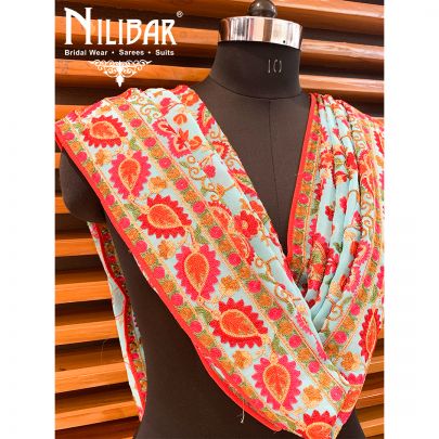 Sky Blue Georgette Beautiful Phulkari