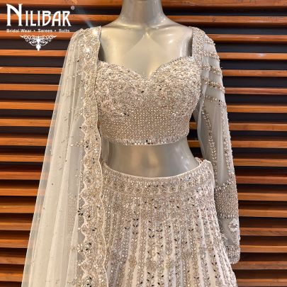 Pearl White Silk Sabyasachi Suit