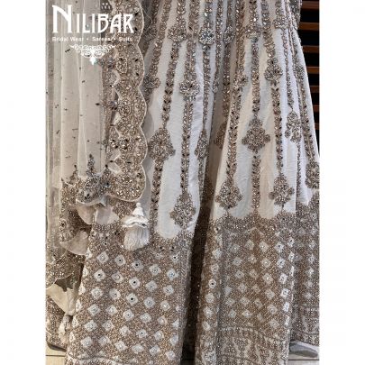 Pearl White Silk Sabyasachi Suit