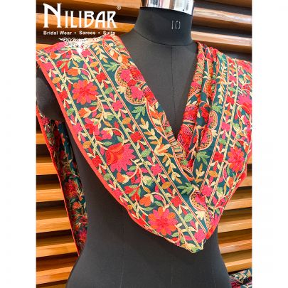 Peacock Georgette Beautiful Phulkari