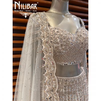 Pearl White Silk Sabyasachi Suit