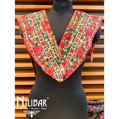 Peacock Georgette Beautiful Phulkari
