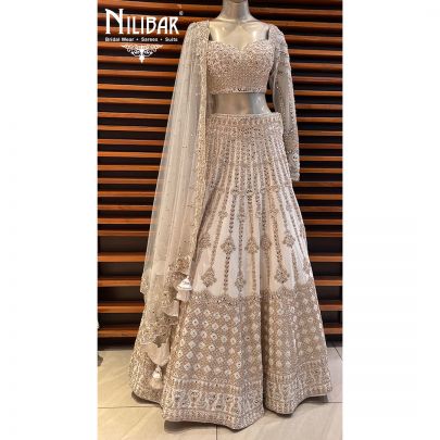 Pearl White Silk Sabyasachi Suit