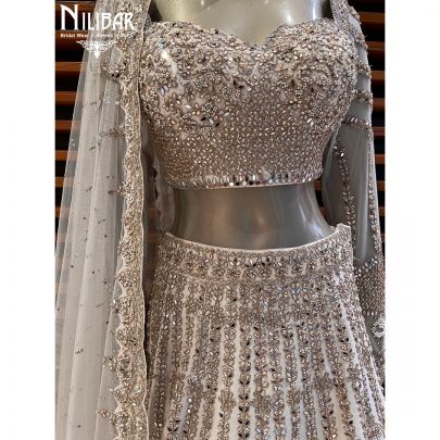 Pearl White Silk Sabyasachi Suit