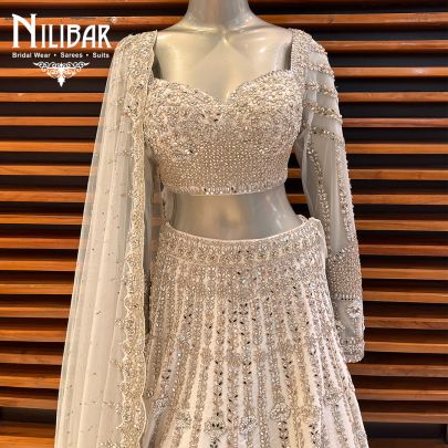 Pearl White Silk Sabyasachi Suit