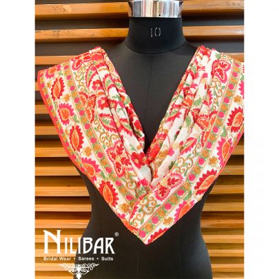 White Georgette Beautiful Phulkari