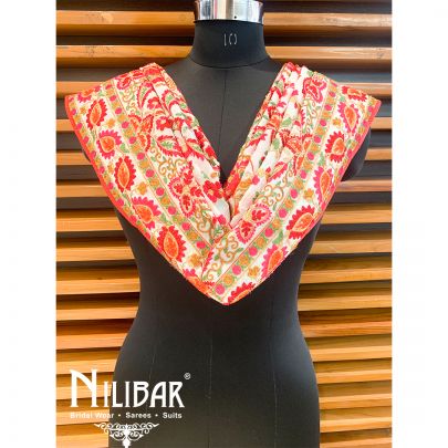 White Georgette Beautiful Phulkari