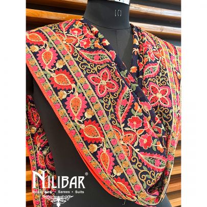 Royal Blue Georgette Beautiful Phulkari