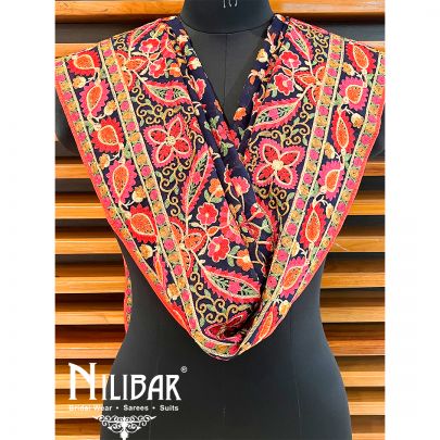 Royal Blue Georgette Beautiful Phulkari