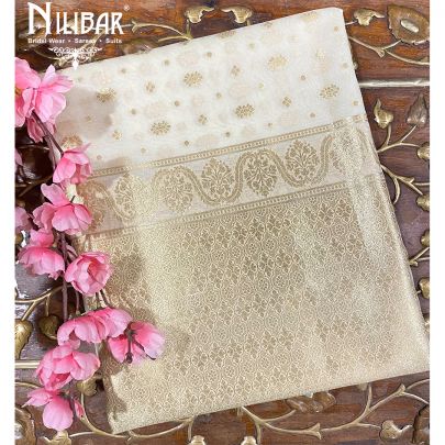 Ivory Organza Banarasi Organza Dupatta
