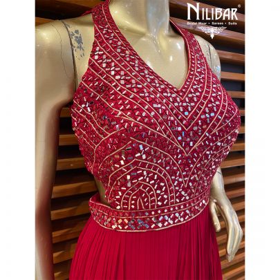 Ruby Pink Georgette JumpSuit