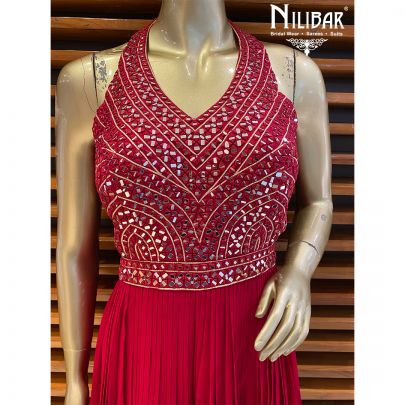 Ruby Pink Georgette JumpSuit