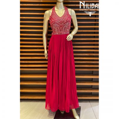 Ruby Pink Georgette JumpSuit