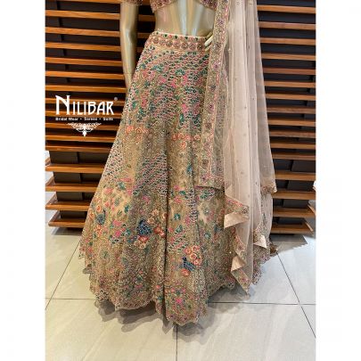 Golden Silk and Net Bridal Lehenga