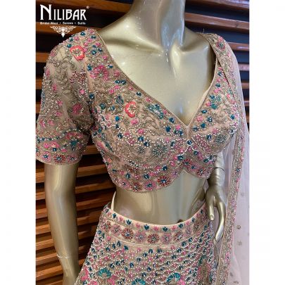 Golden Silk and Net Bridal Lehenga