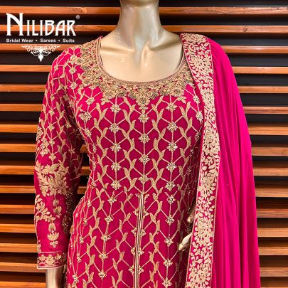 Wild Berry Georgette Anarkali Suit