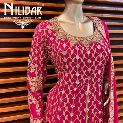 Wild Berry Georgette Anarkali Suit