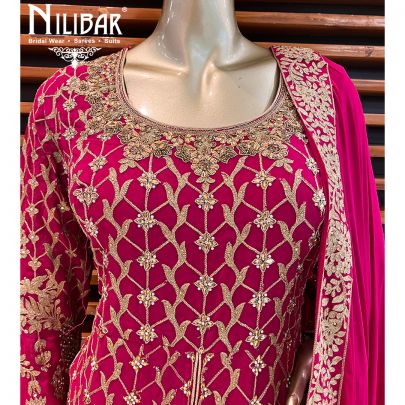 Wild Berry Georgette Anarkali Suit