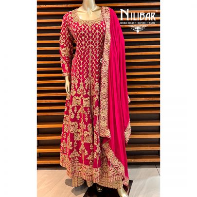 Wild Berry Georgette Anarkali Suit