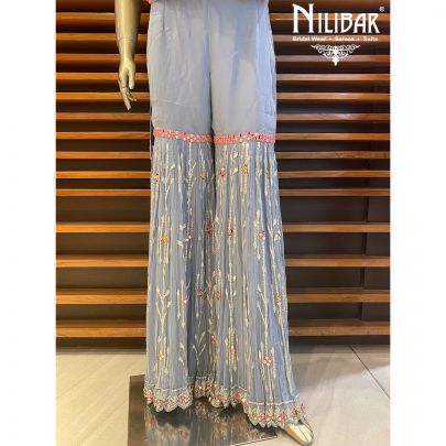 Ice Blue Georgette Garara Suit