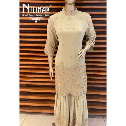 Tea Green Georgette Garara Suit