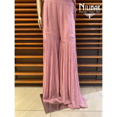 Mauve pink Georgette Garara Suit
