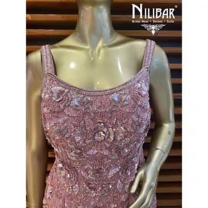 Mauve pink Georgette Garara Suit