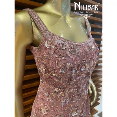 Mauve pink Georgette Garara Suit