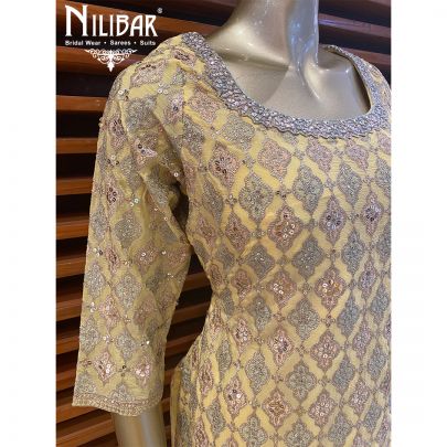 Crayola Yellow Chinon Garara Suit