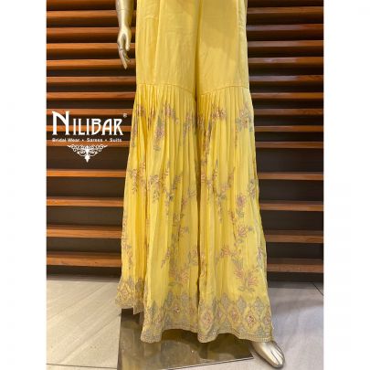 Crayola Yellow Chinon Garara Suit