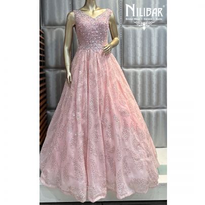 Blush Pink Organza Gown