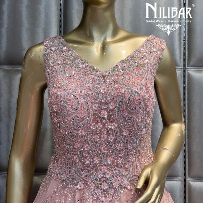 Blush Pink Organza Gown