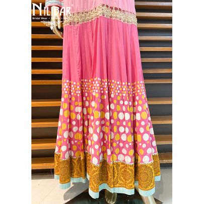 Pink Cotton Anarkali