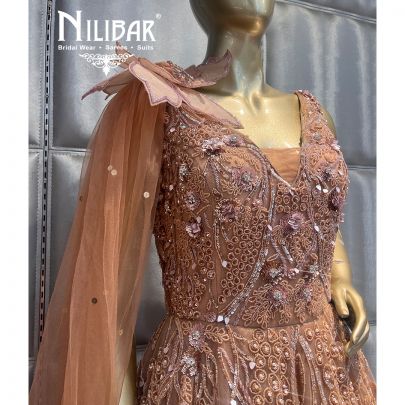 Camel color Net Gown