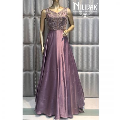 Mauve Satin Gown