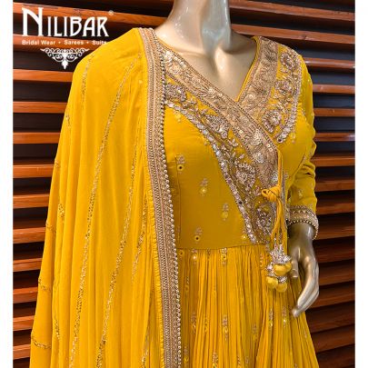 Butterscotch Georgette Sharara Suit