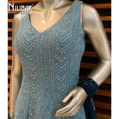 Pista and Bottle Green Dhoti Suit