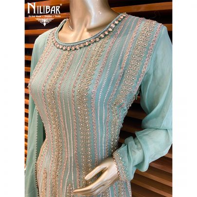 Frog Green Chinon Peplum Suit