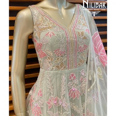 Pastel Pista Net Gown