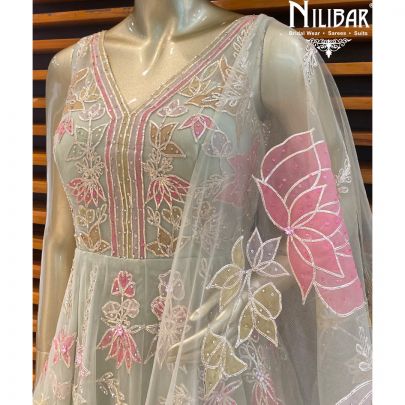 Pastel Pista Net Gown