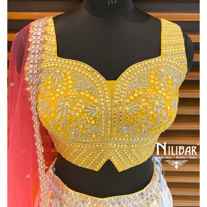 Multicolor Georgette Lehenga
