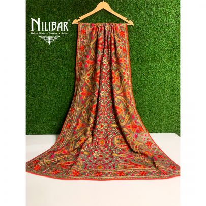 Grey Georgette Kashidakari Dupatta