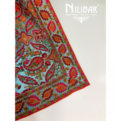 Firozi Georgette Kashidakari Dupatta