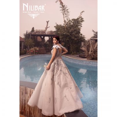 Grey Silk Gown