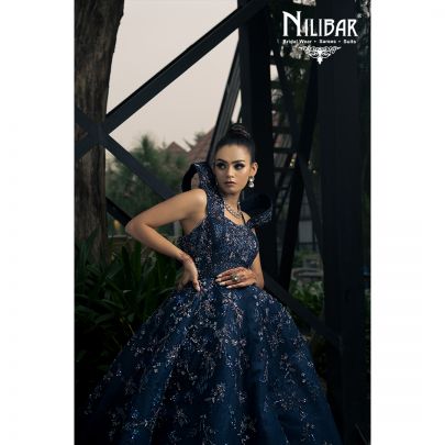 Blue Net Gown