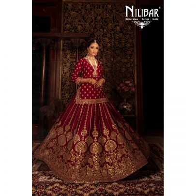 Ruby Silk Bridal Lehenga